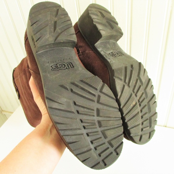 Ugg Jillian 1917 Tall Brown Suede Sheerling Boot - Picture 5 of 15